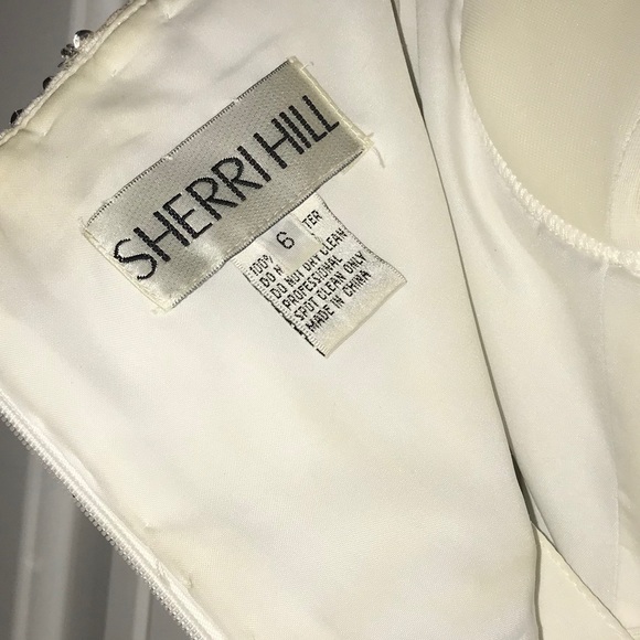 Sherri Hill sparkly white dress - Picture 4 of 8